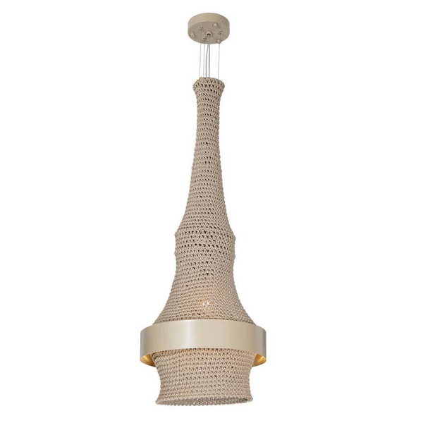 Zwisowa lampa jadalniana Dota 5038 Amplex LED 20W 3000K rustykalna beżowa