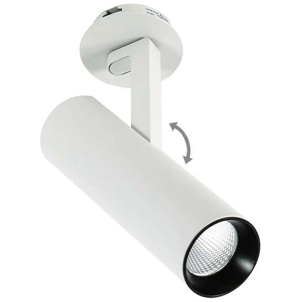 Regulowana LAMPA sufitowa BOCCA SL74055/18W 3000K WH+BL Italux metalowa OPRAWA spot LED 18W tuba biała