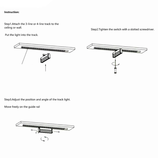 Lampa sufitowa MOON LP-559/4 R-1F BK Light Prestige LED 12W 4000K prostokątna oprawa do 1-fazowego systemu szynowego czarna