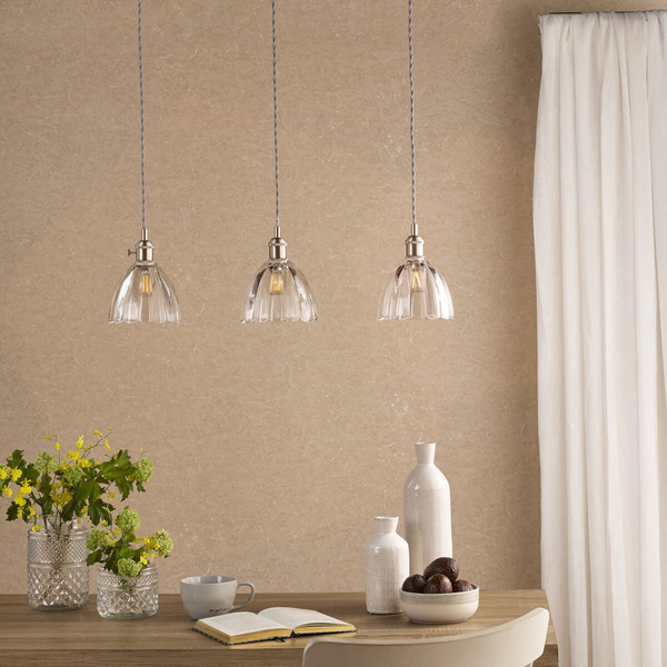 Lampa potrójna wisząca Hadano HAD3661-11 szklana chrom przezroczysty