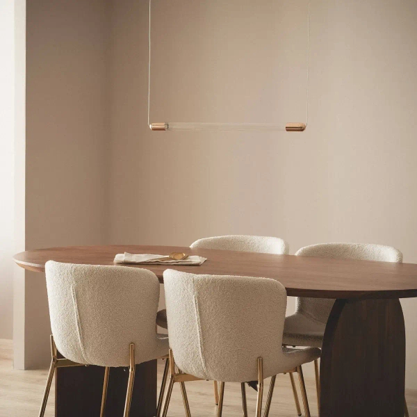 Lampa wisząca szklana Jacob ABR-LWLJ-3W-3000K LED 2,5W 3000K złota biała