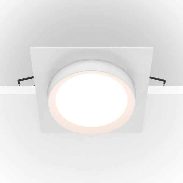 Wpust lampa sufitowa Hoop DL086-GX53-SQ-W okrągła biała