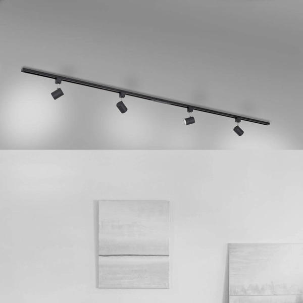 Sufitowa lampa pokojowa Tarik regulowana 4-punktowa czarna