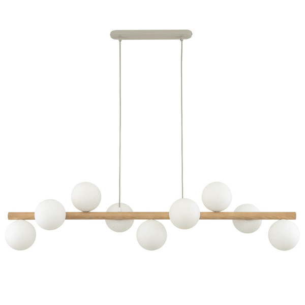 Zwisowa lampa do kuchni Estera 5906 balls kule beżowa biała