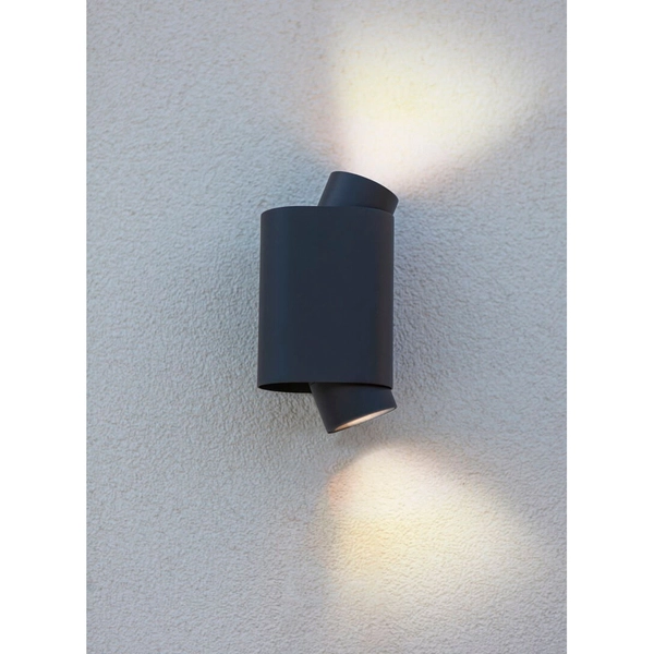 Kinkiet ścienny góra-dół CYPRES 6604002118 Lutec IP44 ogrodowy szary