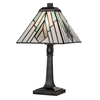 Szklana lampka nocna Alderley TF-ALDERLEY-TL-M Elstead art. deco multikolor