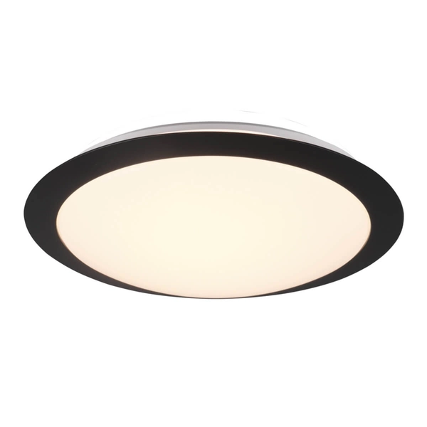 Okrągły plafon do salonu UMBERTO 680310132 LED 12W 3000K IP44 czarny