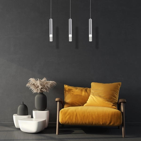 LAMPA wisząca ICE ML322 Milagro zwis OPRAWA listwa sufitowa LED 15W 4000K tuby sople chrom