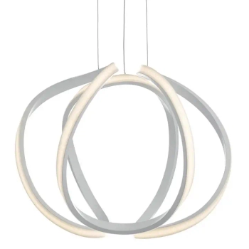 Ledowa wisząca lampa Alonsa ALO012 LED 16W 3000K ringi biały