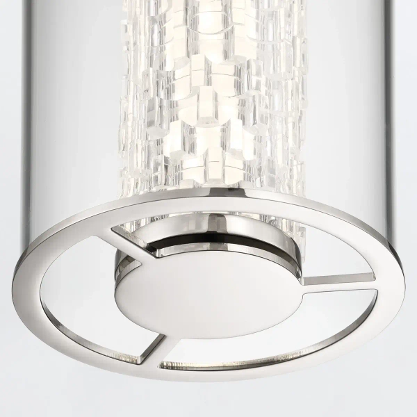 Wisząca lampa Espada QN-ESPADA-1P-PC LED 18W 3000K szklana tuba srebrny