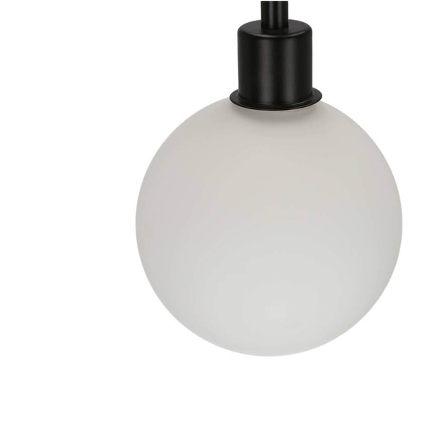 Czarna lampa podłogowa z półką Venity nowoczesna do salonu