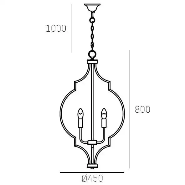 Industrialna LAMPA wisząca NASHVILLE P05186BK Cosmolight świecznikowy zwis na łańcuchu czarny złoty