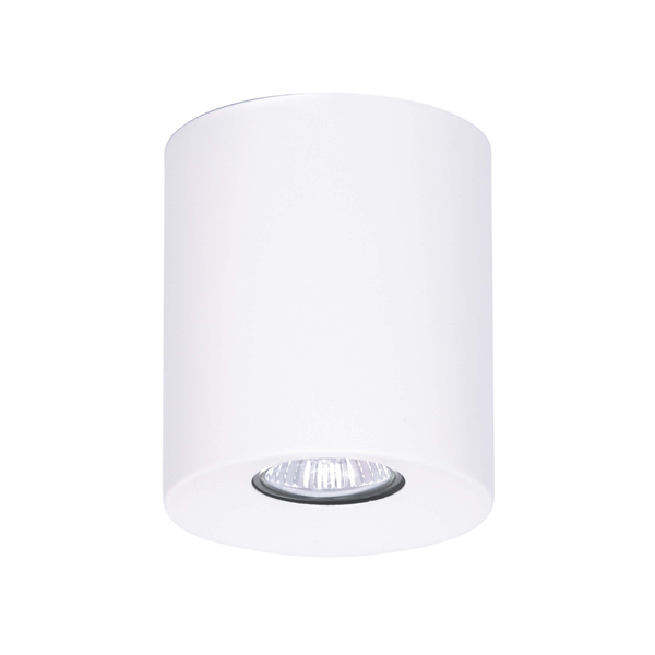 Downlight do salonu sufitowy Horn K-5131 Kaja metalowa tuba biała