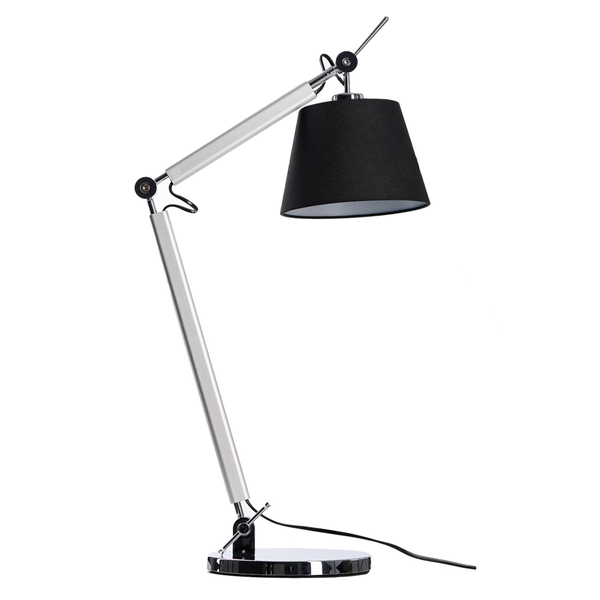 Biurkowa lampa zestaw Zyta AZ2307+AZ2597 wysięgnik regulowany chrom czarny