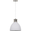 LAMPA wisząca LOLA MD-HN8100-WH+S.NICK Italux metalowa OPRAWA industrialny ZWIS loft kopuła biała