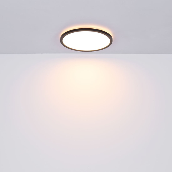 Łazienkowa LAMPA sufitowa SAPANA 41562-18B Globo minimalistyczna LED 18W 3000K okrągły plafon IP44 czarny