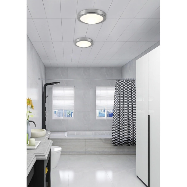 Okrągła lampa sufitowa CONDUS 6801011-06 IP44 szklana chrom