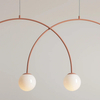 Wielopunktowa lampa wisząca Una 1116L11_L kule molekuły szkło koralowa