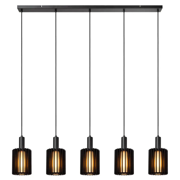 Nowoczesna lampa wisząca Lambres 45410/05/30 na listwie czarna