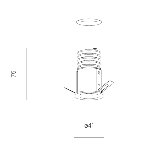 Sufitowa oprawa podtynkowa HOLLOW biała LED 2,5W 3000K oczko wpustowe IP54 38011-M930-FW-00-13