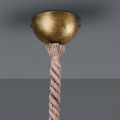 Marynistyczna LAMPA wisząca ROPE 310100104 Trio metalowa OPRAWA zwis lina patyna beżowa