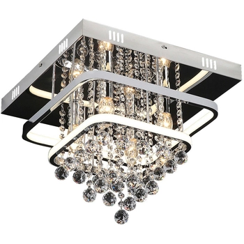 Ledowa lampa sufitowa Pallas LED 36W 4000K nad łóżko chrom biała