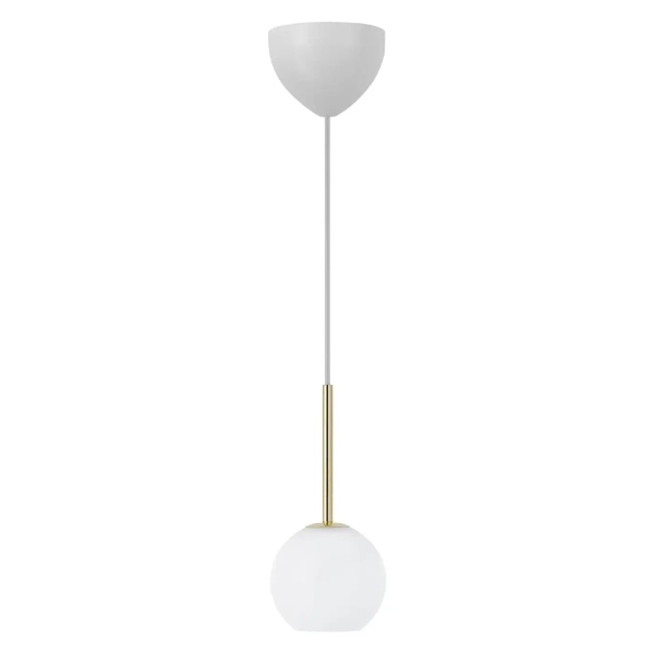 Kulista lampa wisząca Franca 2312523035 szklana nad stół mosiądz błyszczący