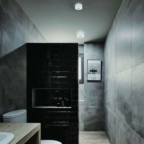 Okrągła LAMPA natynkowa Rullo Nero Mini IP44 Orlicki Design metalowa OPRAWA sufitowa LED 5W 3000K spot IP44 czarna