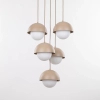 Nowoczesna lampa wisząca Bono Sabia 10966 metalowy beżowy biały
