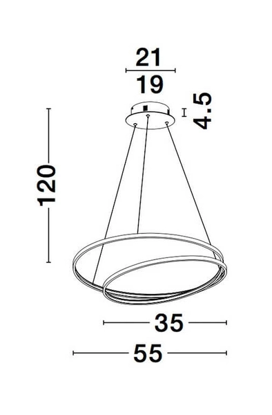 Kryształowa lampa wisząca Obera do salonu LED 25W złota