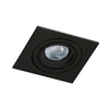 Czarna lampa podtynkowa Caro AZ2434 Azzardo metalowy spot square do pokoju