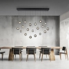 Molekułowa lampa wisząca E-POPUP czarna szara 2589-15 19x3W 2200-5000K