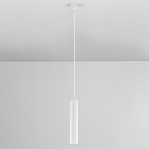 Wisząca lampa nad stół NAZCA LE44346 sopel tuba metalowa biała