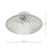 Lampa ścienna Bibiana BIB3008 Dar Lighting teksturowane szkło chrom