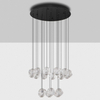 Wisząca lampa do salonu CHEPEN LE44427 LED 87W 3000K czarna chrom