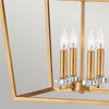 Wisząca lampa QN-STINSON-4P-L-DBR klatka kryształ mosiądz