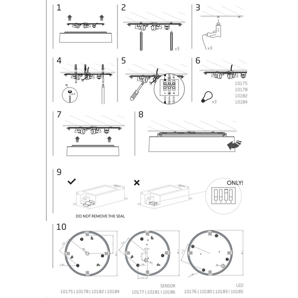 Ledowa lampa natynkowa Arena sufitowa 18W 4000K do holu biała