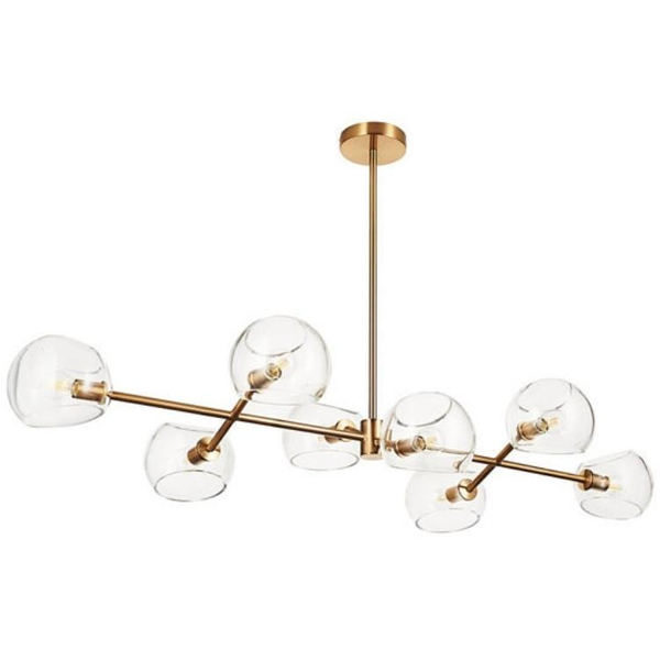 Lampa wisząca Cosmic ST-8954-P8 Step molekuły szklane przezroczyste złote