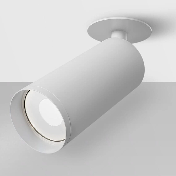 Punktowa lampa sufitowa Focus C018CL-01W z regulacją biała