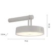 Lampa naścienna ARMA 19312-40 Just Light LED 1,5W 2700K IP44 szary