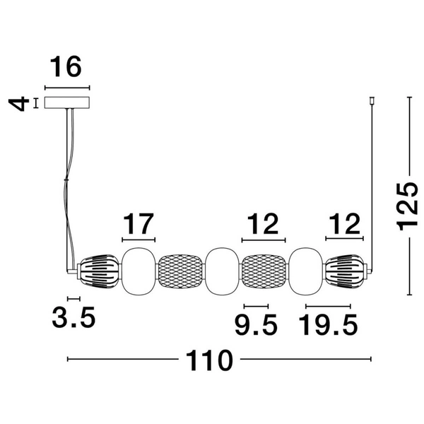 Zwisająca lampa nad stół ARROYOS LE44492 LED 42W 3000K biały złoty
