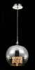 Wisząca LAMPA glamour FERMI P140-PL-170-1-N Maytoni szklana OPRAWA okrągły ZWIS kula kryształki chrom przezroczyste