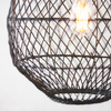 Wisząca lampa boho L&-198472 Light& kosz rattanowy czarna
