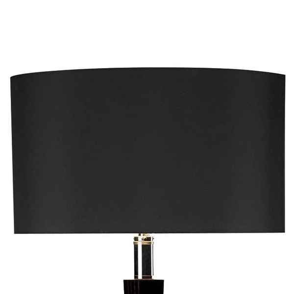 Stołowa lampa z abażurem Viking VIK4022 Dar Lighting chromowana czarna