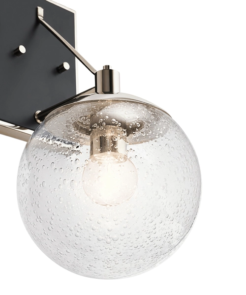 Kinkiet okrągły QN-MARILYN1 ball kula szklany nikiel