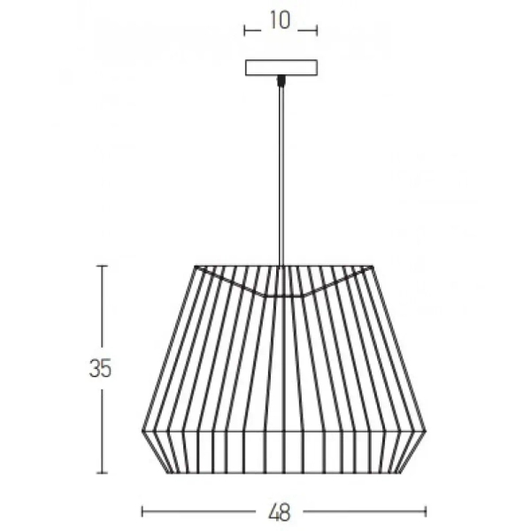 Naturalna lampa wisząca 20237 papierowy sznur do salonu brązowy