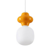 Szklana lampa wisząca VILROSA LE44556 do pokoju dziecięcego biała pomarańczowa