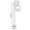 Stojąca lampa ogrodowa ARKI 2118108003 IP54 przed dom czarny