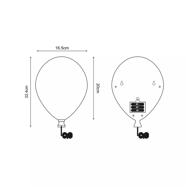 Bezprzewodowy kinkiet BALLOON 84454-PK LED 2,25W 6000K balon różowy
