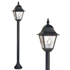 Stojąca LAMPA ogrodowa Norfolk NR4-BLK Elstead zewnętrzna OPRAWA industrialna latarnia outdoor IP43 czarna przezroczysta